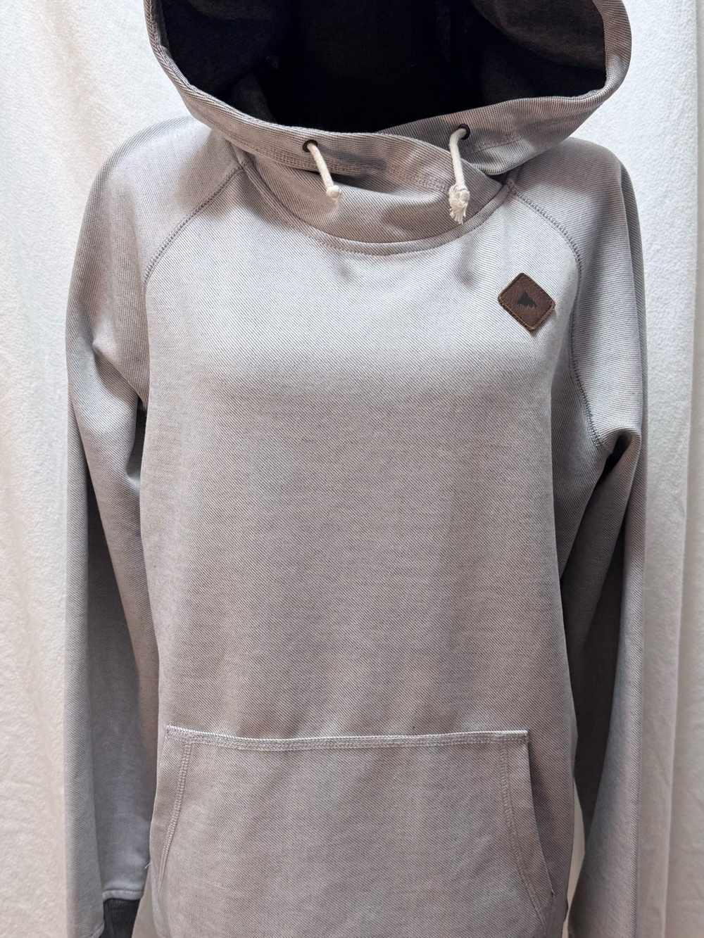 Burton Light Gray Hooded Pullover Sweatshirt